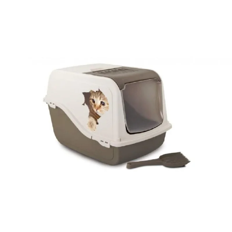 Bergamo Covered Litter Pan w/Decal