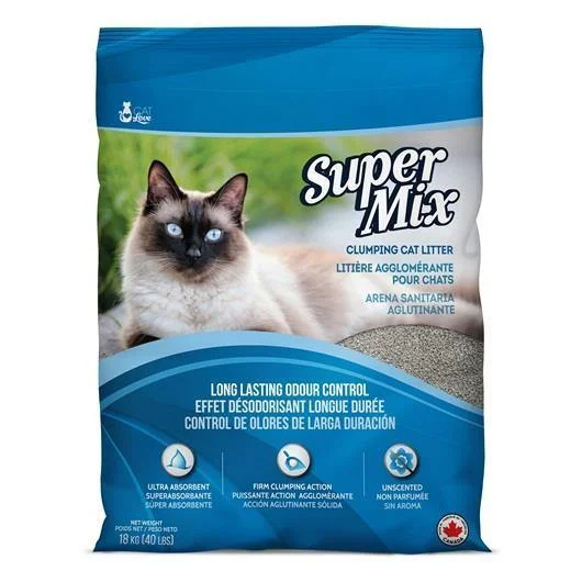 Cat Love Super Mix Unscented Clumping Cat Litter - 18 kg