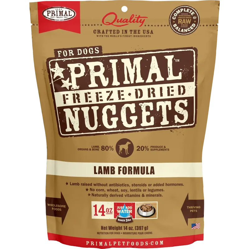 Primal Canine Freeze-Dried Nuggets - Lamb Formula