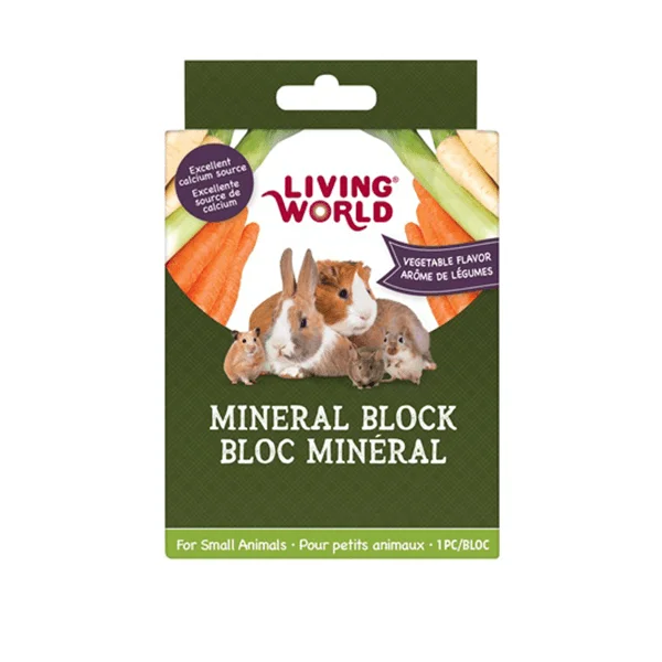 Living World Large Small Animal Mineral Block - Vegetable