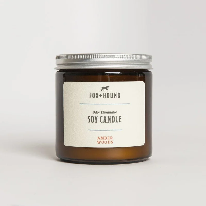 Odor Eliminator Soy Candle - Amber Woods