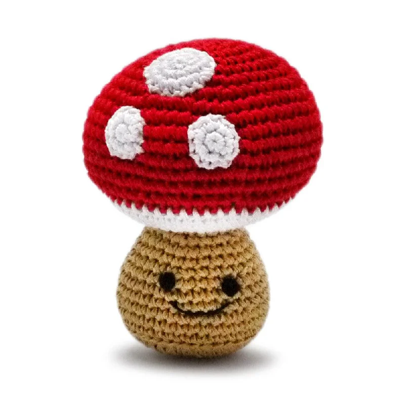 PAWer Squeaky Knit Toy - Mushroom