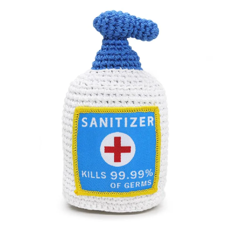 PAWer Squeaky Knit Toy - Sanitizer