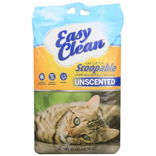 Pestell Easy Clean Unscented Clumping Litter - 18 kg