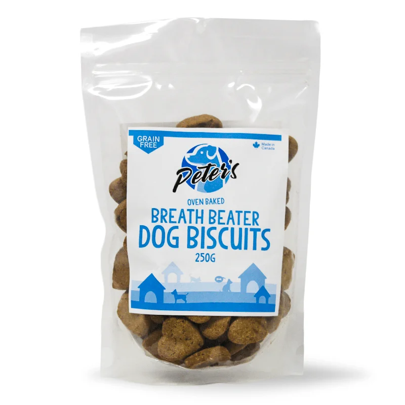 Peter's Oven Baked Grain Free Breath Beater Dog Biscuits