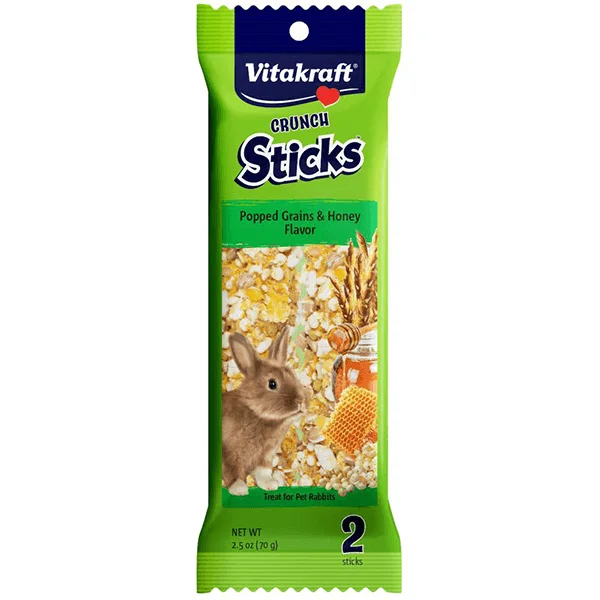 Vitakraft Popped Grains & Honey Sticks for Rabbits