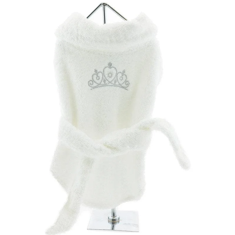 White Silver Tiara Bathrobe