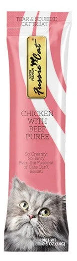 Fussie Cat Purée - Chicken with Beef 4pk 2oz Bag