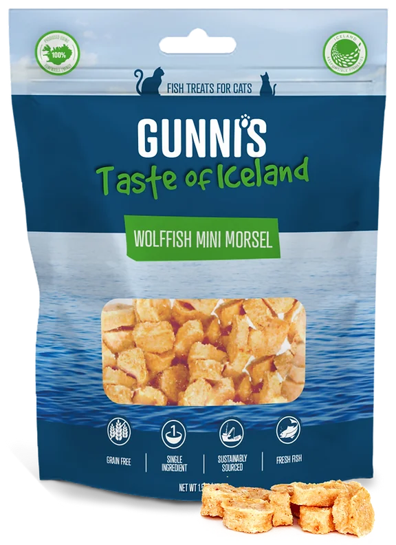 Gunni's Cat Treats Wolffish Mini Morsels 1.5oz bag