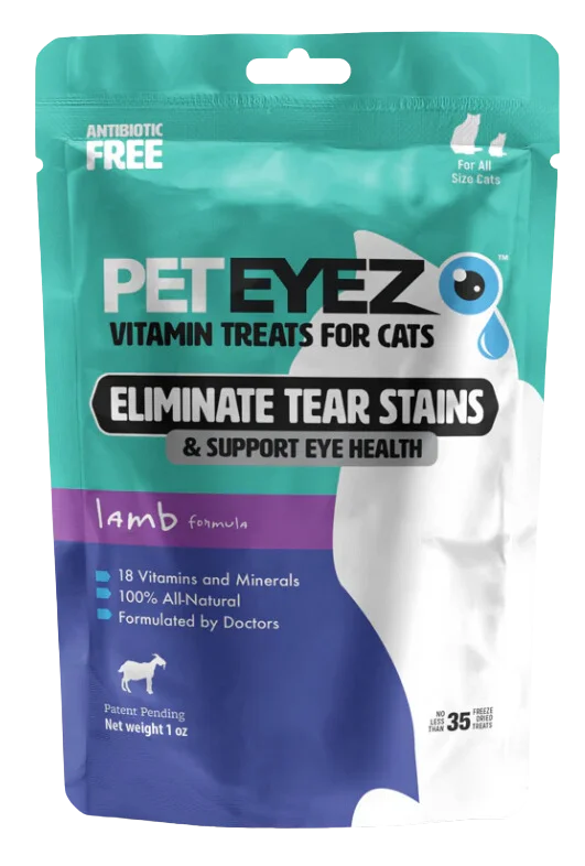 Pet Eyez Vitamin Treats for Cats Freeze Dried Lamb 1oz Bag