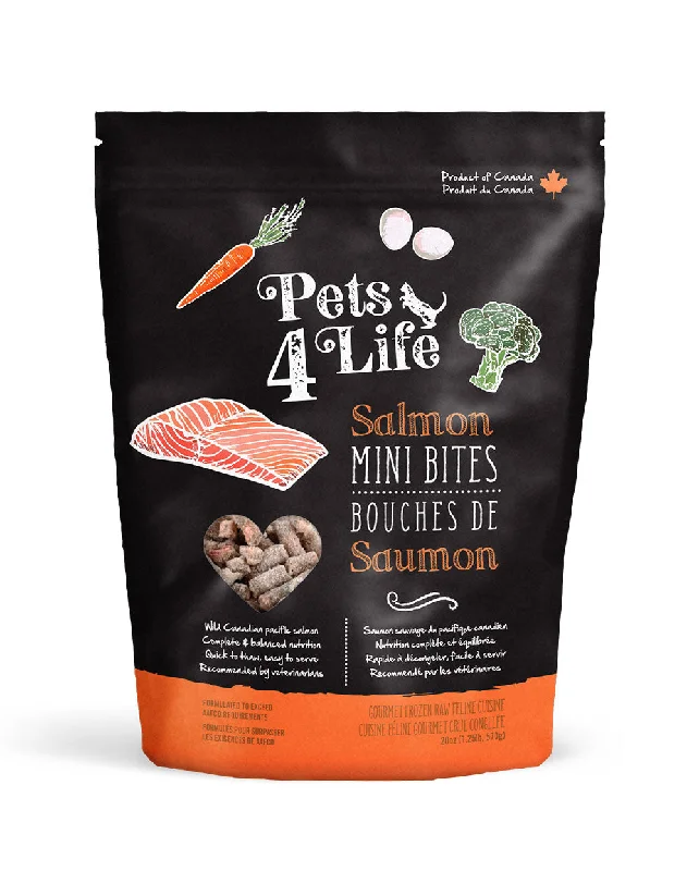 Pets 4 Life Frozen Raw Diet - Salmon Mini Bites for Cats