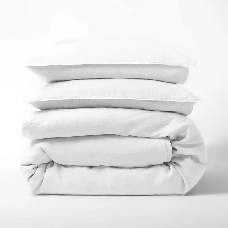 White Washed-Linen Duvet Cover