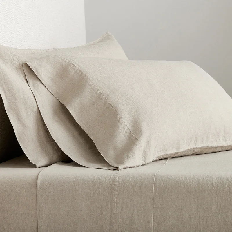 Khaki Washed-Linen Sheet Set