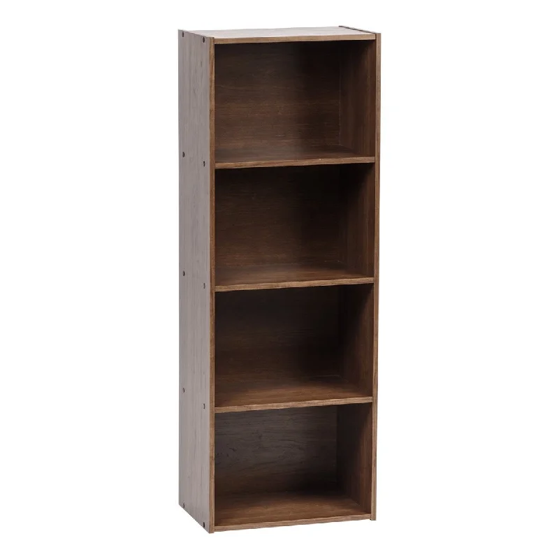 4-Tier Wood Storage Shelf, Brown