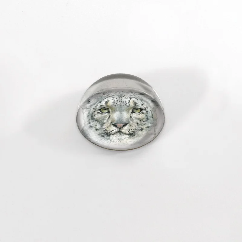 [465-MGC] Snow Leopard Portrait Cabochon Magnet