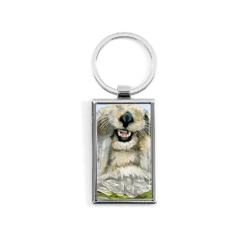 [510-KR] Sea Otter Portrait Key Ring