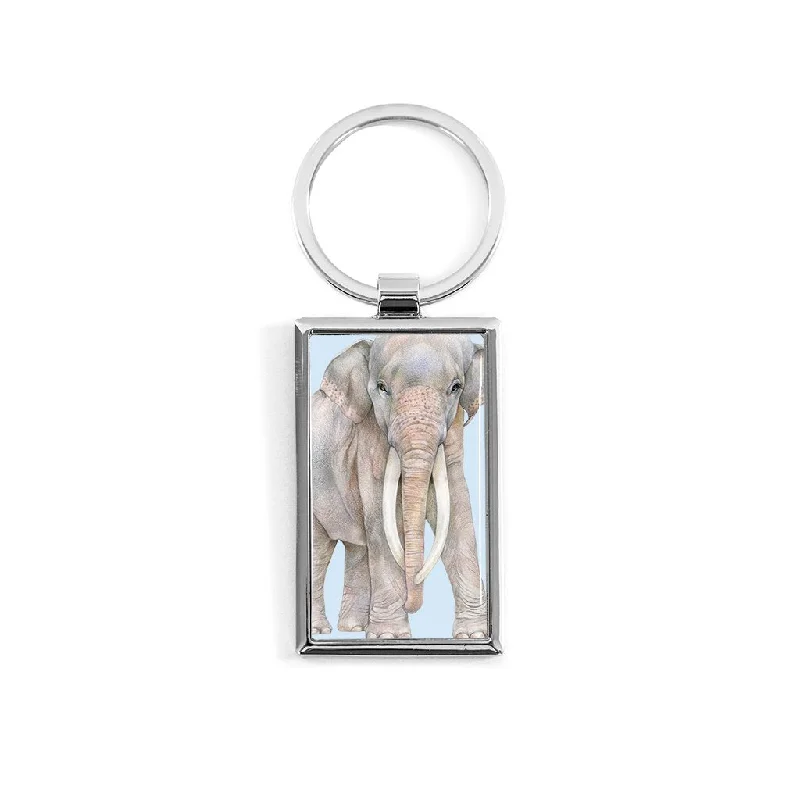 [608-KR] Asian Elephant Bull Key Ring