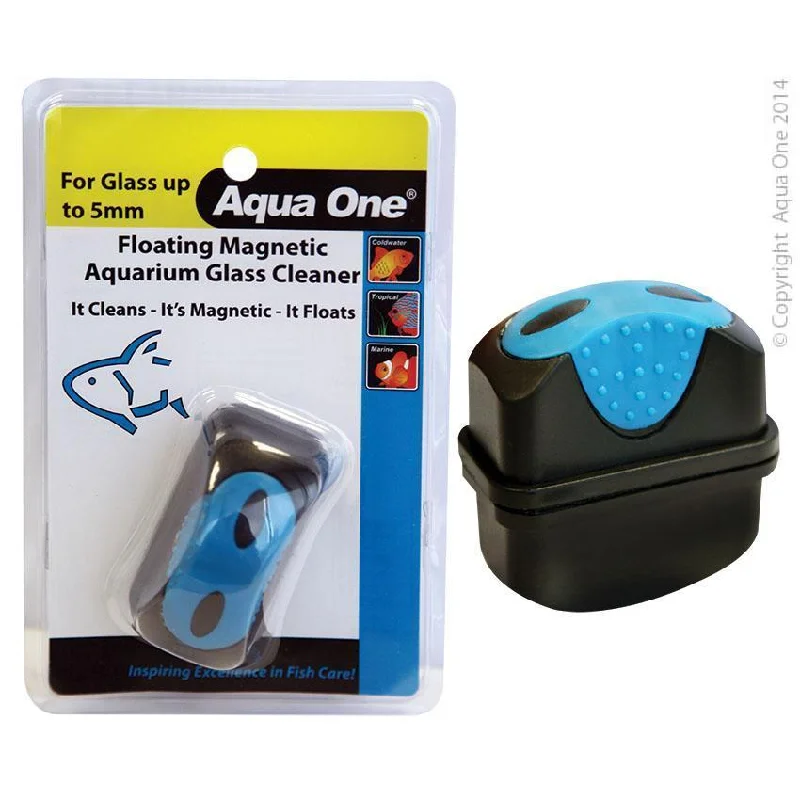 Aqua One Floating Magnetic Aquarium Glass Cleaner Small