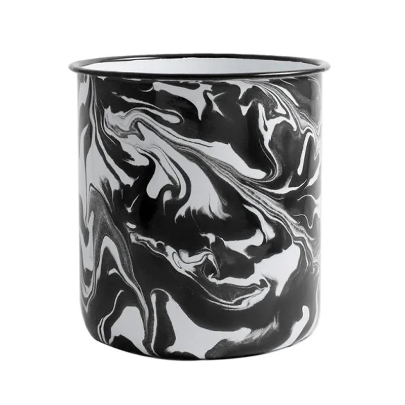 Black and White Swirl Cutlery Crock