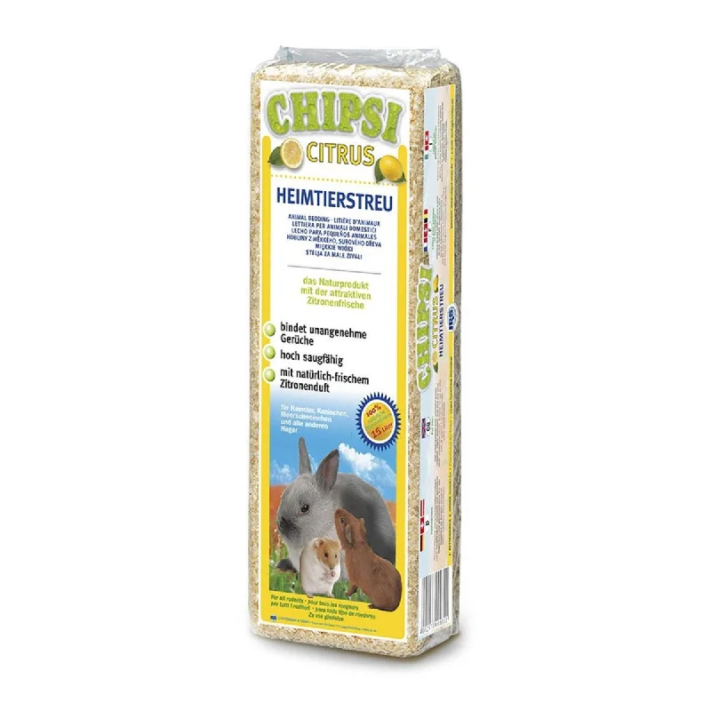 Chipsi | Woodchip Shavings | High Quality, Low Dust for Small Pets - Citrus