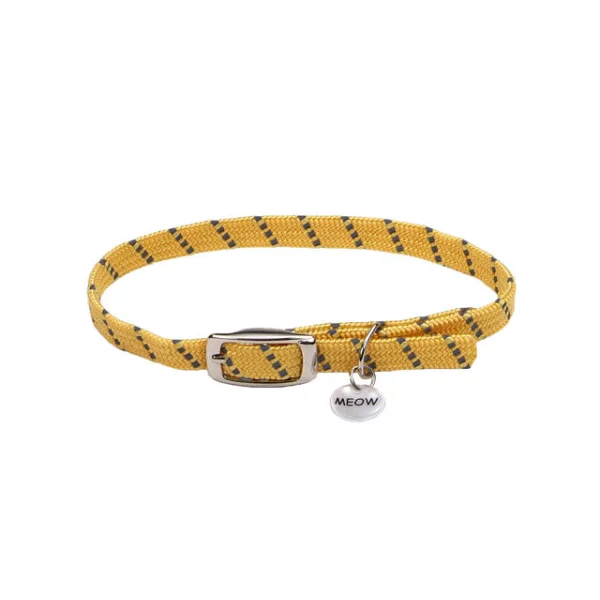 COASTAL ElastaCat Reflective Safety Stretch Collar, yellow