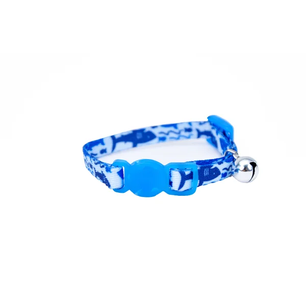 COASTAL Li'l Pals Elastic Kitten Safety Collar, Blue Shark