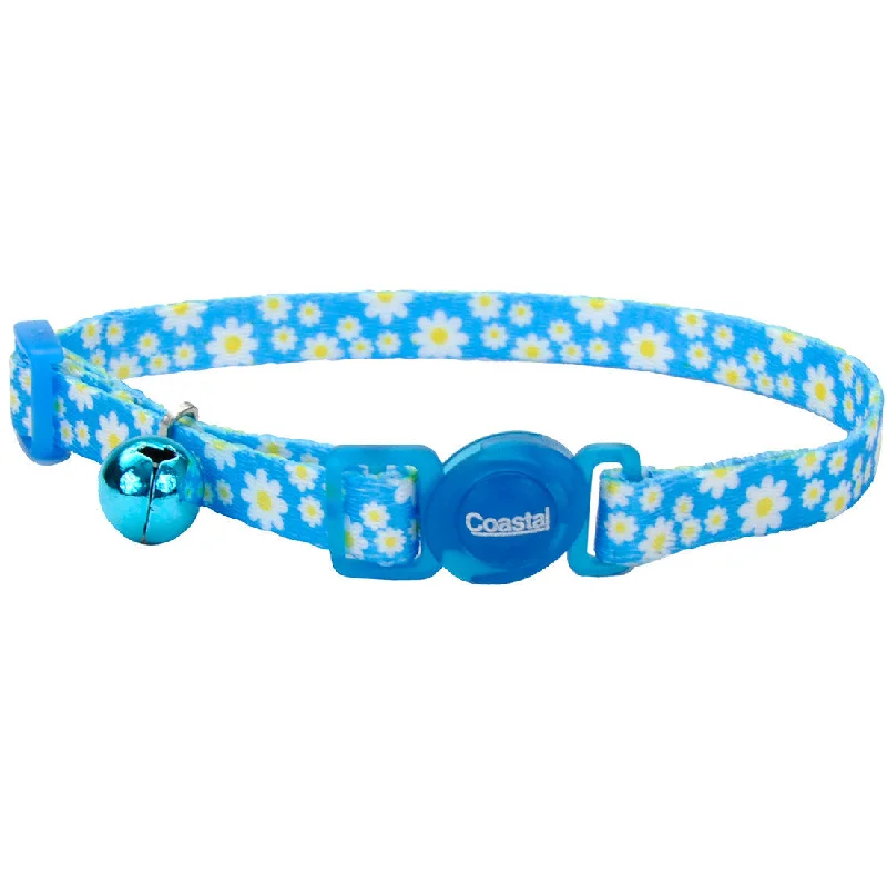 COASTAL SafeCat Fashion Adjustable Breakaway Collar, Daisy Blue