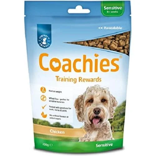 DOGS IN DISTRESS DONATION - Coachies Naturals Dog Training Treats (Adult) - Chicken Chews, 200g