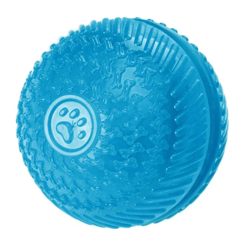 DOGS IN DISTRESS DONATION - Gor Flex Squeak &Treat Ball (8cm) Blue/Red