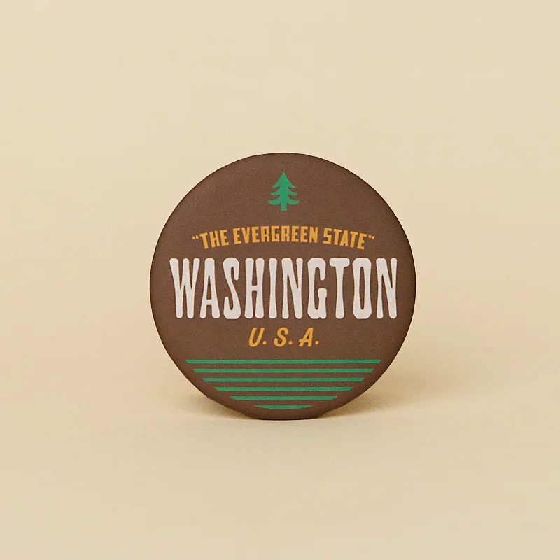 Evergreen State Round Magnet