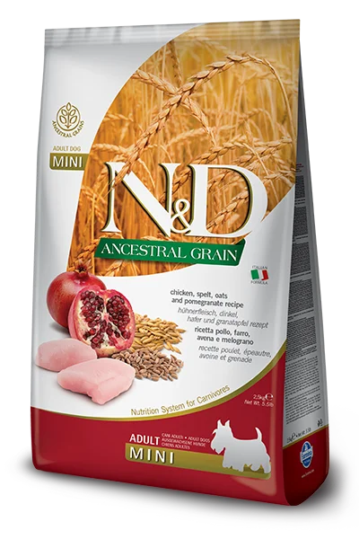 Farmina N&D Dog Ancestral Grain Chicken & Pomegranate Adult Mini *SPECIAL ORDER*