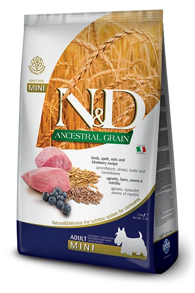 Farmina N&D Dog Ancestral Grain Lamb & Blueberry Adult Mini *SPECIAL ORDER*