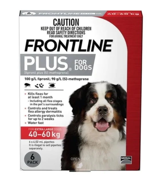 Frontline Plus Flea & Tick Treatment For Extra Large Dogs (40kg - 60kg)