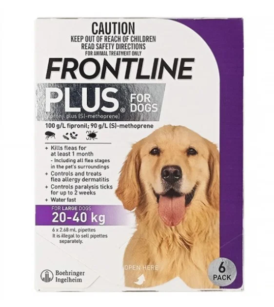 Frontline Plus Flea & Tick Treatment For Large Dogs (20kg - 40kg)