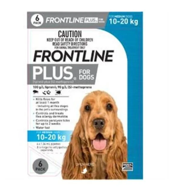 Frontline Plus Flea & Tick Treatment For Medium Dogs (10kg - 20kg)