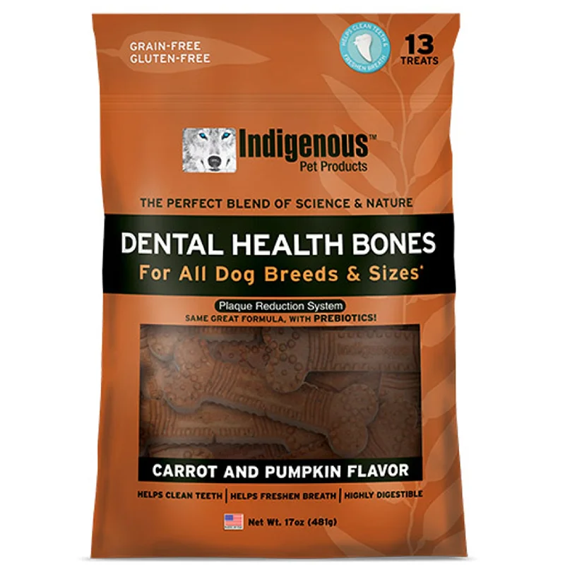 Indigenous Pet Products Dental Health Bones Carrot & Pumpkin Flavor