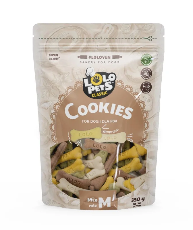 LOLO PETS CLASSIC Bones Mix, keksi za pse, M, 350g