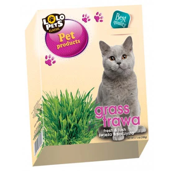 LOLO PETS CLASSIC Trava za mačke, sjeme za klijanje, 100g