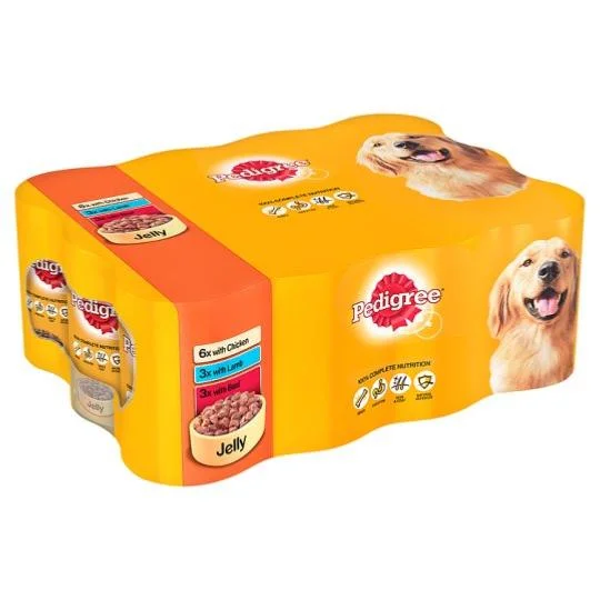 MANCHESTER & CHESHIRE DOGS HOME DONATION - Pedigree Tins (Adult) - Mixed Chunks In Jelly (12 X 385g)