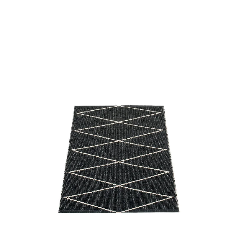 Navy Beach Plastic Floor Mats Black/Vanilla (Multiple Sizes)