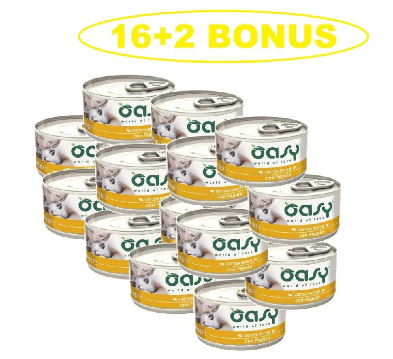 OASY Tasty Mousse s jetrom, 85g, 16+2 BONUS