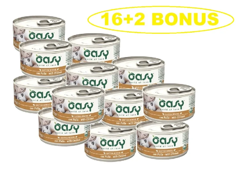 OASY Tasty Mousse s piletinom, 85g, 16+2 BONUS