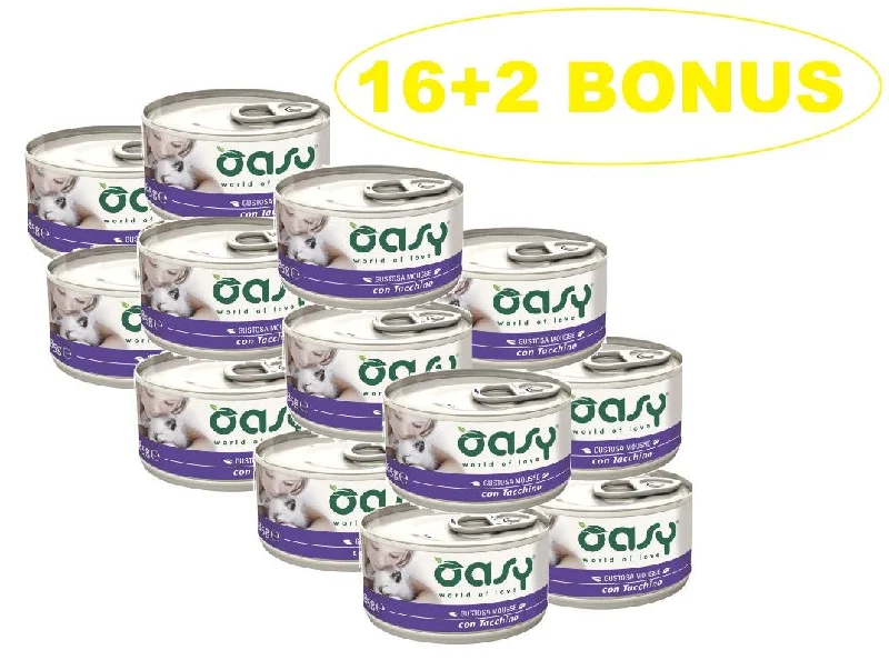 OASY Tasty Mousse s puretinom, 85g, 16+2 BONUS