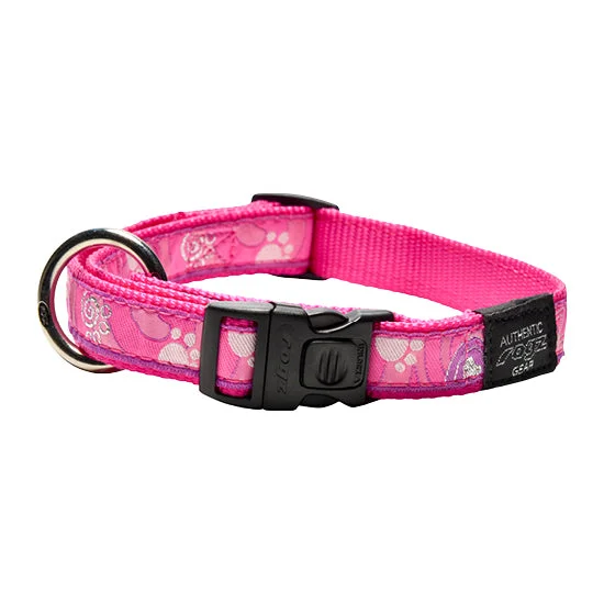 ROGZ PINK PAW COLLAR - M