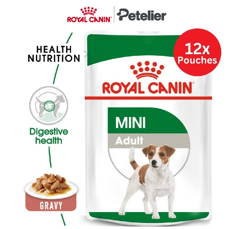 Royal Canin Mini Adult (85g x 12 pouches) Wet Dog Food - Size Health Nutrition