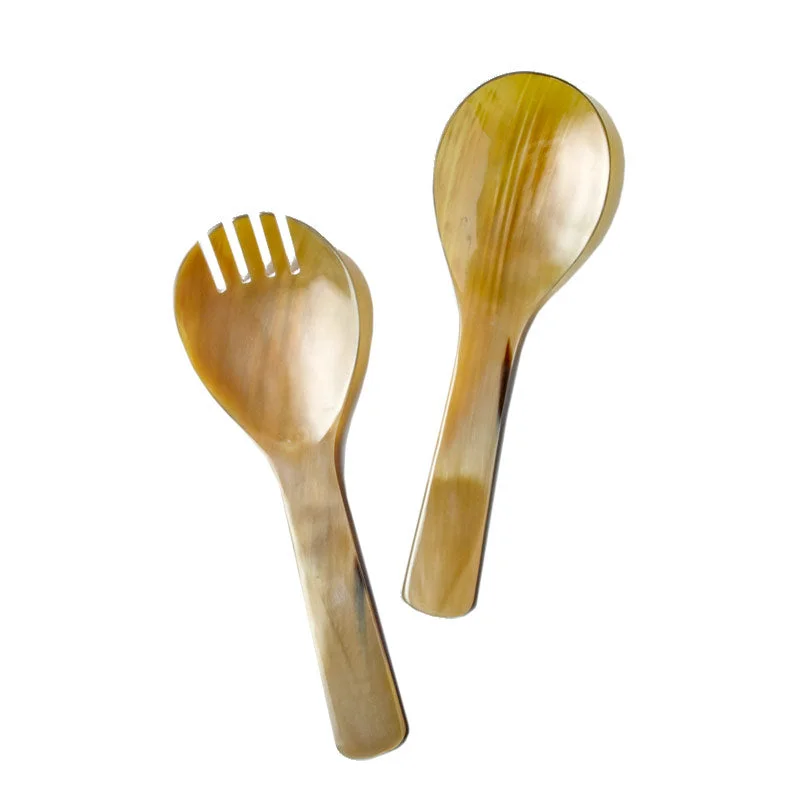 Light Horn Salad Serving Set, Extra Large