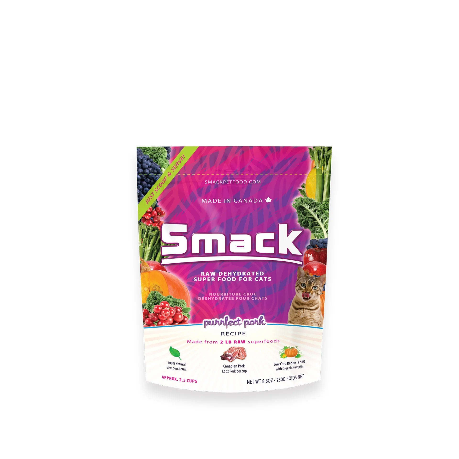 Smack Cat Purrfect Pork Dehydrated Raw CLEARANCE FINAL SALE