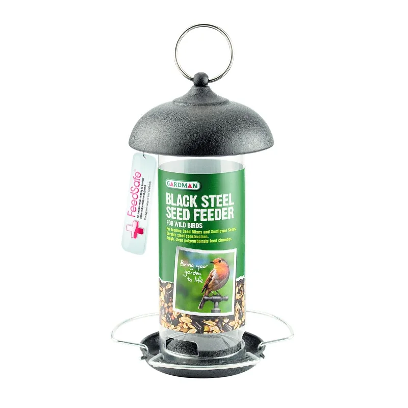 THE HOGSPRICKLE DONATION - Gardman Black Steel Seed Feeder Medium