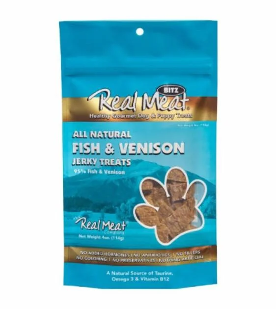 The Real Meat Company All Natural Fish & Venison Jerky Dog Treats