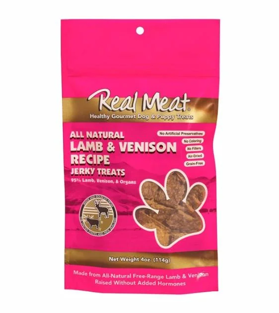 The Real Meat Company All Natural Lamb & Venison Recipe Jerky Dog Treats